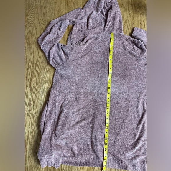 Barefoot Dreams CozyChic Ultra Lite Hooded Seashore Cardigan A476513 Large Clay - Picture 6 of 6